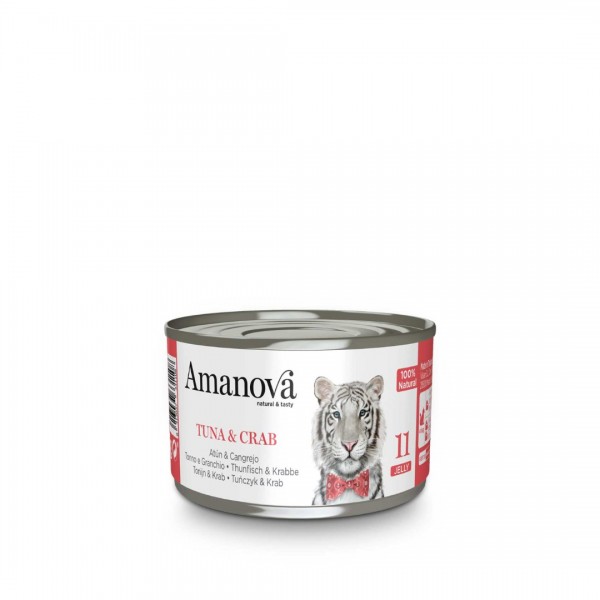 Amanova Natural & Tasty Broth Τόνος & Κάβουρας 70gr