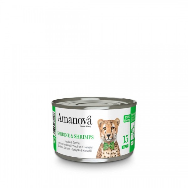 Amanova Natural & Tasty Jelly Γαρίδες / Σαρδέλα 70gr