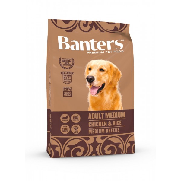 Banters Adult Medium Breed Chicken And Rice 3kg