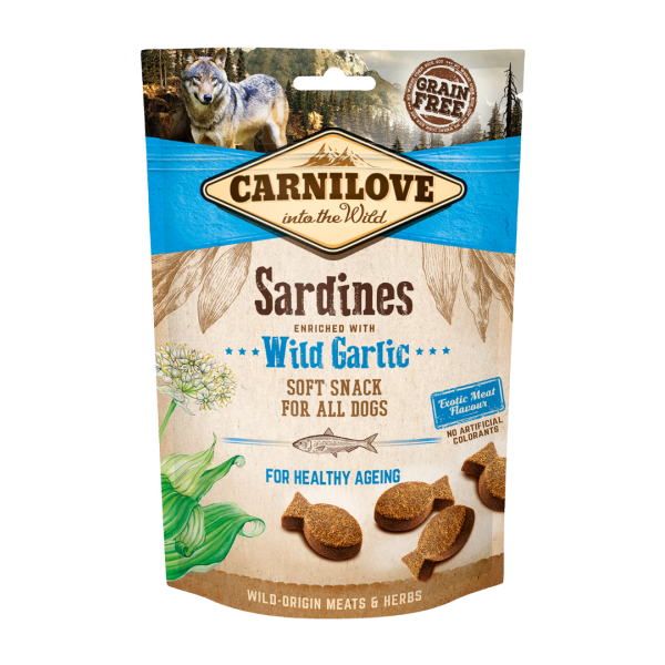 Carnilove Dog Snack Soft Sardines & Wild Garlic 200gr