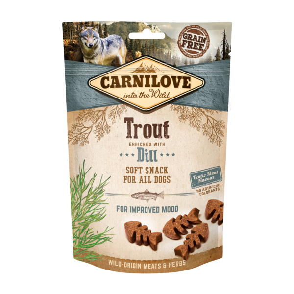 Carnilove Dog Snack Soft Trout & Dill 200gr