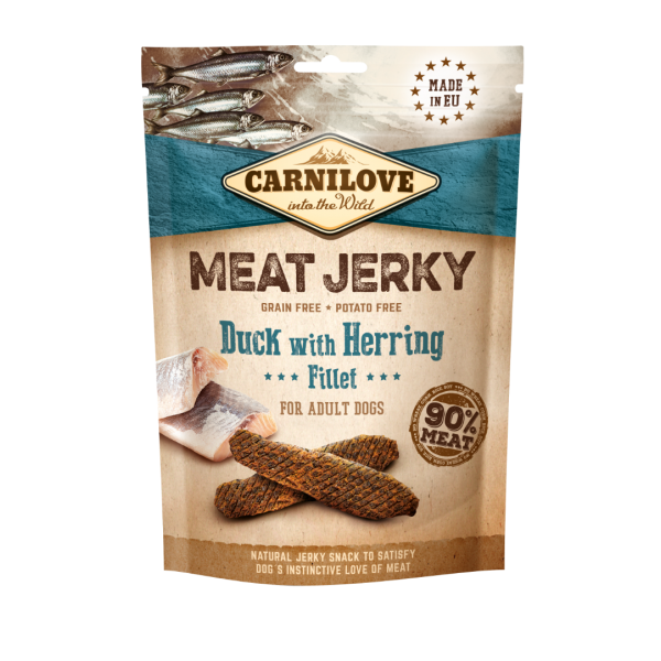 Carnilove Dog Snack Meat Jerky Duck with Herring Fillet 100gr