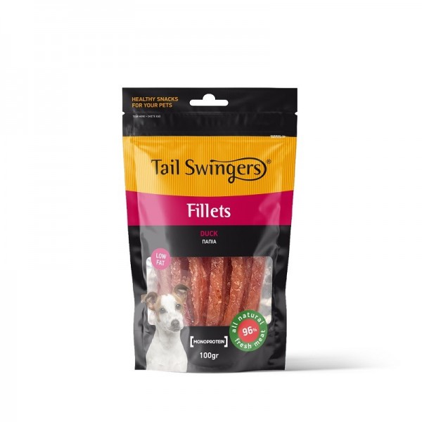 Tailswingers Soft Duck Fillet Slices Small Bites 100gr