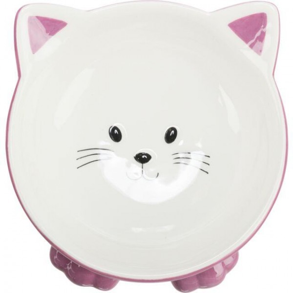 Trixie Κεραμικό Πιάτο Γάτας Φαγητού & Νερού Μωβ 150ml 14cm