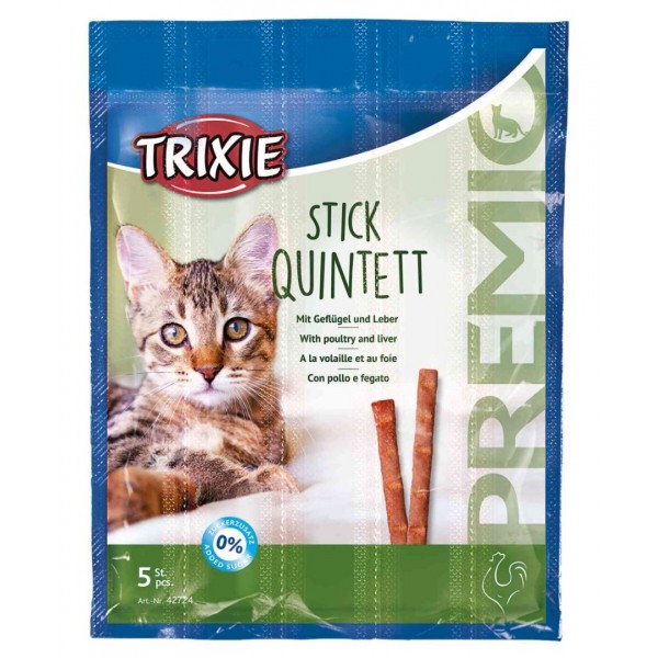 Trixie Premio Λιχουδιές σε Stick Γάτας με Πουλερικά & Συκώτι 4x 5 g