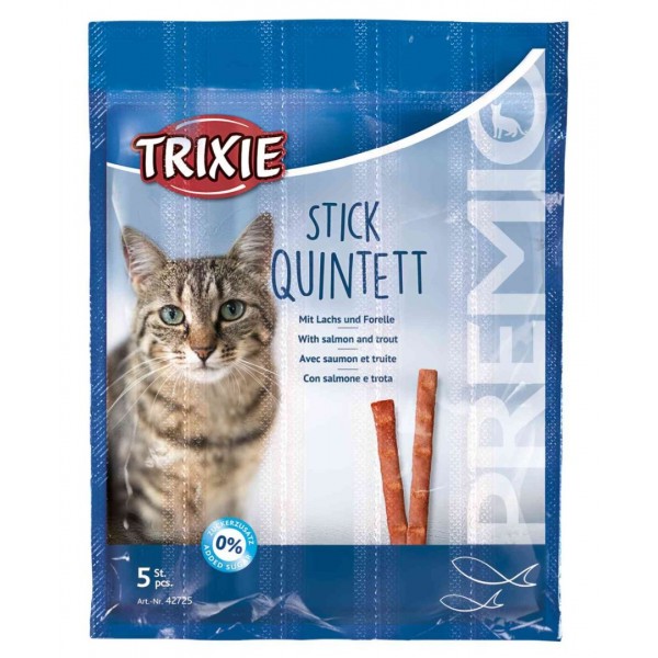 Trixie Premio Λιχουδιές σε Stick Γάτας με Σολομό & Πέστροφα 4x 5 g