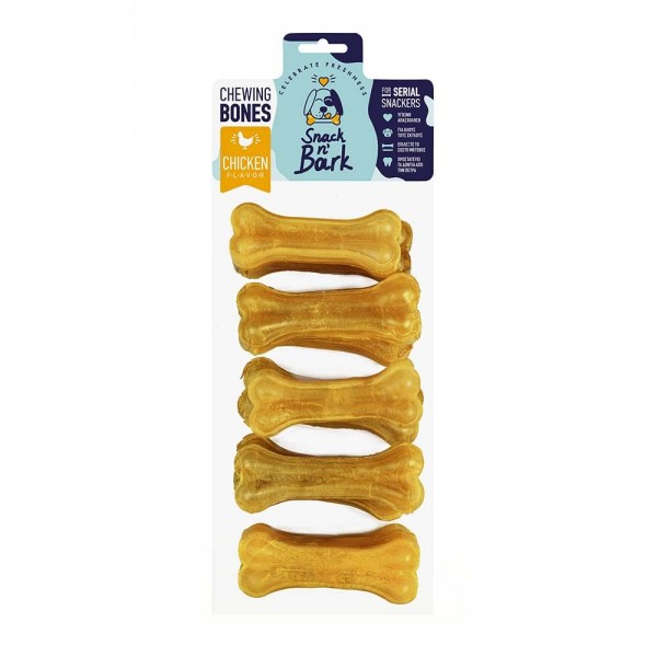 Snack n' Bark Bone Pressed With Flavor Chicken 8cm  20gr 10 τμχ