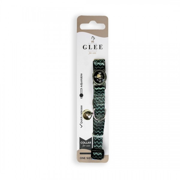 Glee Περιλαίμιο Γάτας Green Zic Zac 10mmX30cm