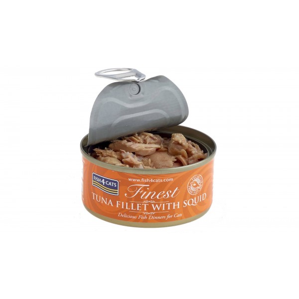 Fish4Cats Tuna Fillet With Squid 70gr
